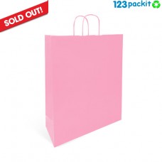 ♻ Light Pink Twisted Handles Carriers 