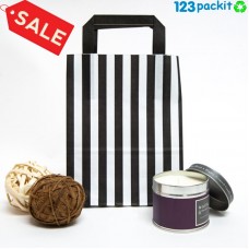 Black striped candy bags with handles