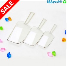 Set of 3 clear pvc scoops
