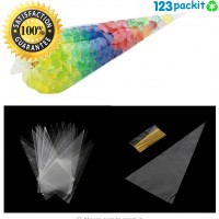 ★ Clear Candy Cone with golden twist ties 