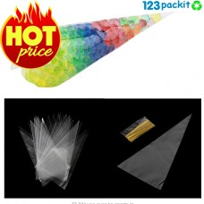 ★ Clear Candy Cone with golden twist ties 