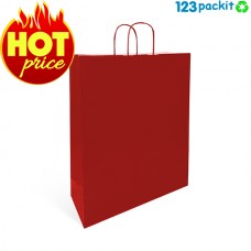 ❤ Red Twist Handle Carriers eco friendly ❤