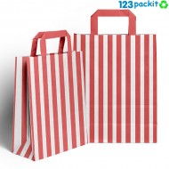 ★ Red striped candy bags with handles ★