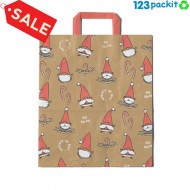★ Santa Brown flat handles carrier bags