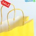 ♻ Carrier bags eco-friendly yellow with twisted handles 