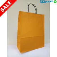 ♻ Orange Carrier with Twisted Handles 