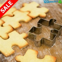 ⭐ Stainless Steel cookie cut jigsaw shape set of 4 ⭐  